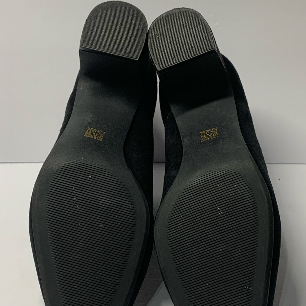Anne Klein 7M Black Suede Leather Boots Gisela - Picture 13 of 15
